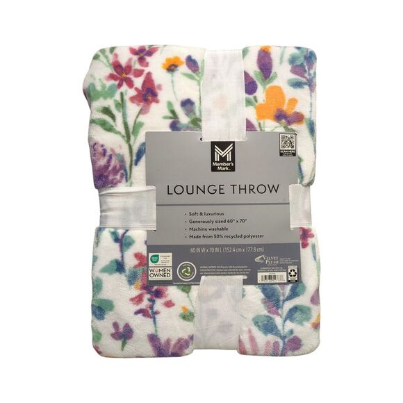 Member's Mark Other - Alice Floral - Member's Mark Oversized & Luxuriously Soft Lounge Throw, 60" x 70